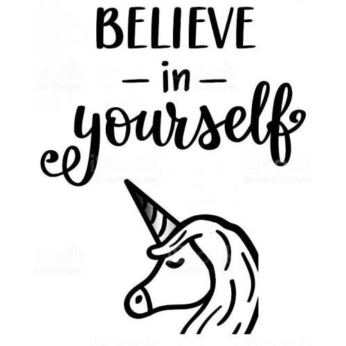 Believe in yourself unicorn plaque