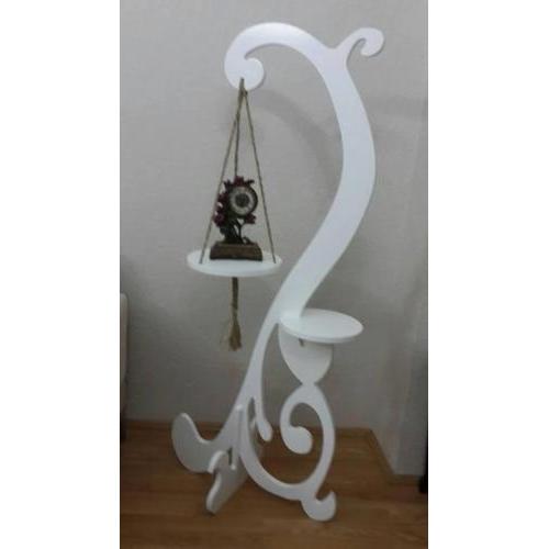 Decorative swirly hanging shelf