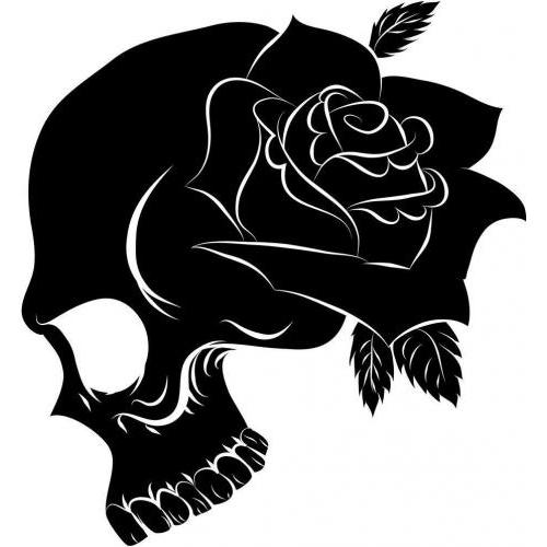 Simple rose skull