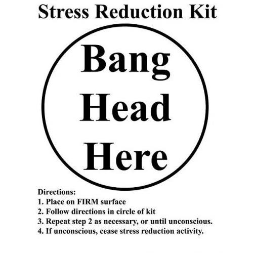 Stress reduction kit fun plaque