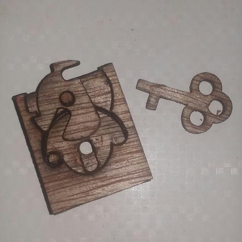 Wooden Lock & Key