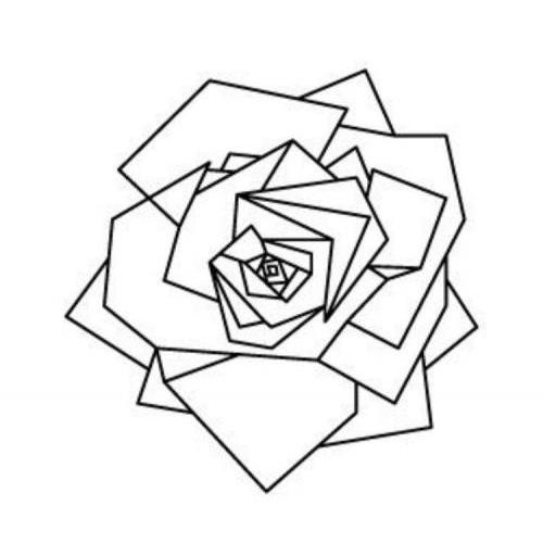 Abstract geometric rose
