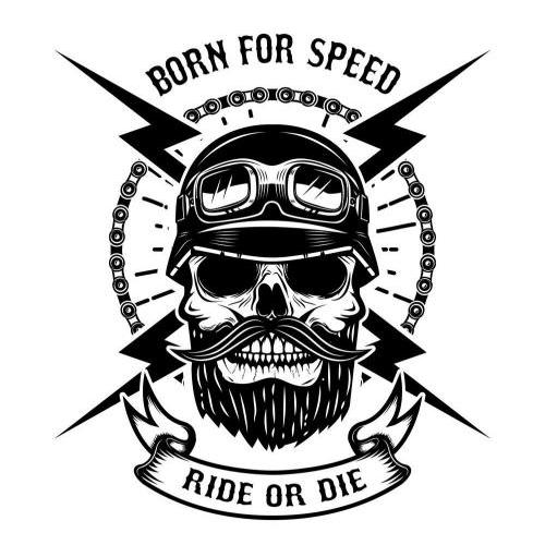 Born for speed biker plaque