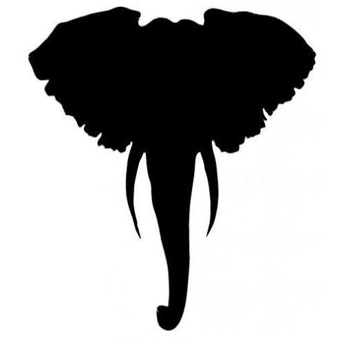 Elephant head silhouette