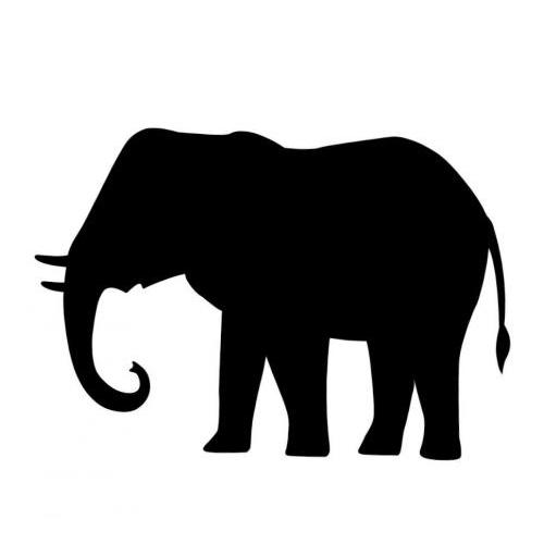 elephant silhouette outline