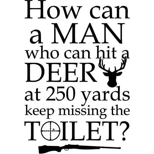 Hunting toilet sign plaque