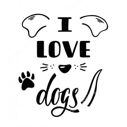 I love dogs plaque