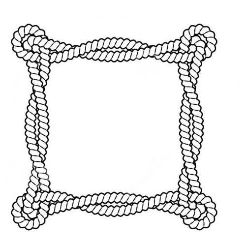 Knotted looped rope frame