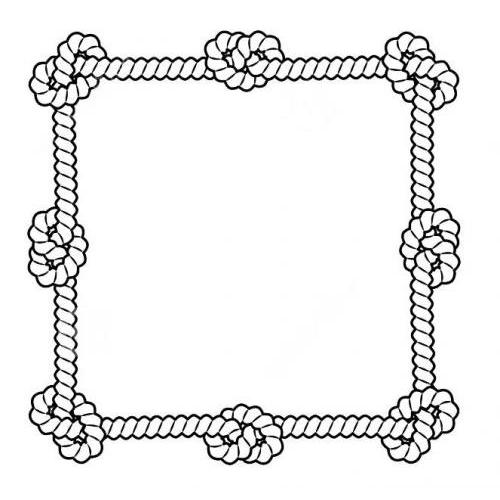 Knotted rope frame