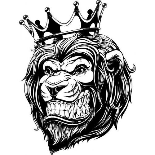 Lion wearing a crown
