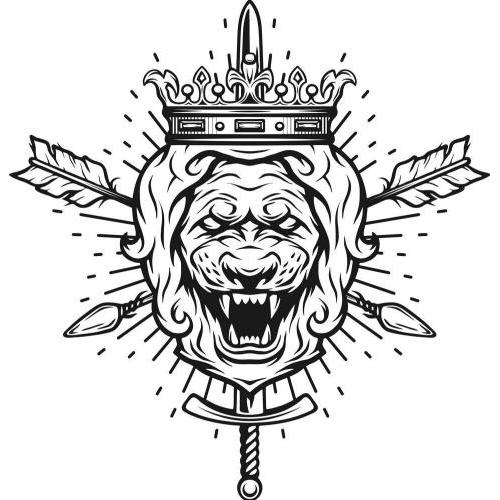 Lion wearing crown 1