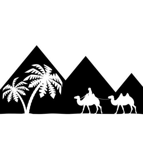 Pyramids camels