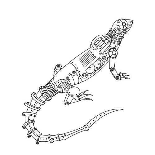 Steampunk lizard