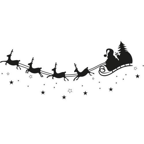 Christmas Santas sleigh and reindeer