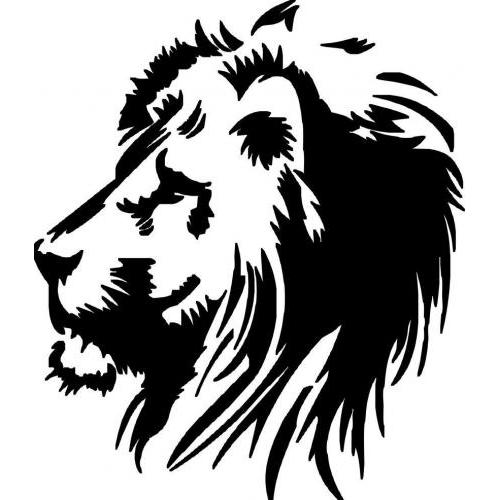 Lion stencil silhouette