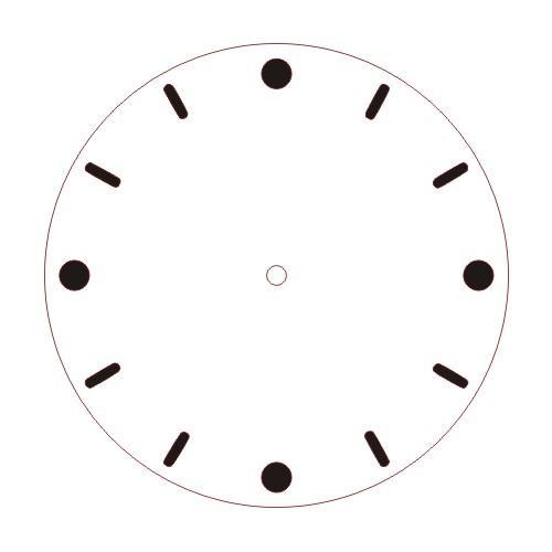 Simple Clock Face - Dots Ticks